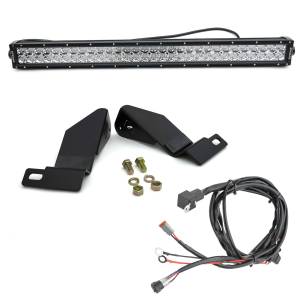 Z322051-KIT | ZROADZ Front Bumper Top LED Kit with (1) 30 Inch LED Straight Double Row Light Bar (2007-2013 Silverado 1500)