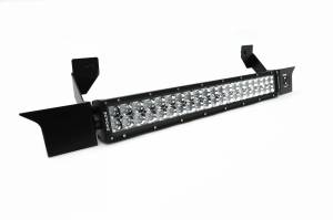 Z324521-KIT | ZROADZ Front Bumper Center LED Kit with (1) 20 Inch LED Straight Double Row Light Bar (2010-2019 Ram 2500, 3500 Pickup)