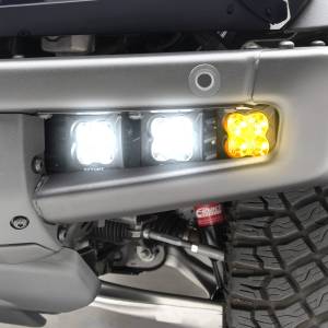 ZROADZ - Z325401-KITAW | ZROADZ Front Bumper OEM Fog Amber LED Kit with (2) 3 Inch Amber LED Pod Lights and (4) 3 Inch White LED Pod Lights (2021-2023 Ford Bronco) - Image 11