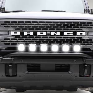 ZROADZ - Z325431-KIT | ZROADZ Front Bumper Top LED Kit with (6) 3 Inch LED Light Pods (2021-2023 Ford Bronco) - Image 5