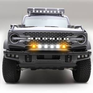 ZROADZ - Z325431-KITAW | ZROADZ Front Bumper Top LED Kit with (4) 3 Inch White and (2) 3 Inch Amber LED Light Pods (2021-2023 Ford Bronco) - Image 9