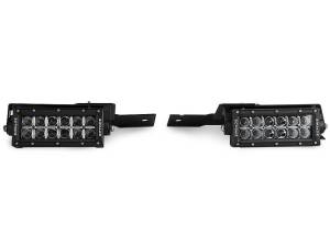 Z325651-KIT | ZROADZ Front Bumper OEM Fog LED Kit with (2) 6 Inch LED Straight Double Row Light Bars ( 2010-2014 F150 Raptor)