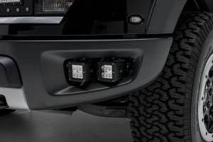 Z325671-KIT | ZROADZ Front Bumper OEM Fog LED Kit with (4) 3 Inch LED Pod Lights (2010-2014 Ford Raptor)