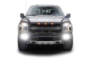 ZROADZ - Z325672-KIT | ZROADZ Front Bumper OEM Fog Amber LED Kit with (2) 3 Inch Amber LED Pod Lights and (4) 3 Inch White LED Pod Lights (2017-2020 Ford Raptor) - Image 8