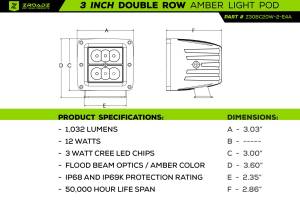 ZROADZ - Z325672-KIT | ZROADZ Front Bumper OEM Fog Amber LED Kit with (2) 3 Inch Amber LED Pod Lights and (4) 3 Inch White LED Pod Lights (2017-2020 Ford Raptor) - Image 16