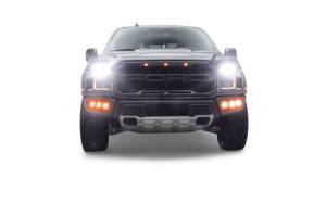 ZROADZ - Z325673-KIT | ZROADZ Front Bumper OEM Fog Amber LED Kit with (6) 3 Inch Amber LED Pod Lights (2017-2020 Ford Raptor) - Image 9