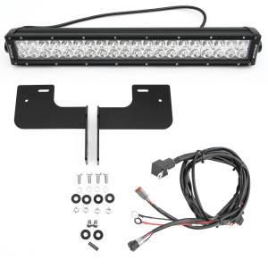 ZROADZ - Z325761-KIT | ZROADZ Front Bumper Center LED Kit with (1) 20 Inch LED Straight Double Row Light Bar (2015-2018 Ford Ranger) - Image 1