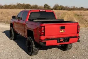 Rough Country - 49119551 | Rough Country Hard Tri-Fold Flip Up Tonneau Bed Cover For Chevrolet Silverado / GMC Sierra 1500/2500 HD/3500 HD | 2014-2019 | 5' 9" Bed With Rail Clips - Image 11