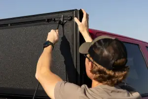 Rough Country - 49119551 | Rough Country Hard Tri-Fold Flip Up Tonneau Bed Cover For Chevrolet Silverado / GMC Sierra 1500/2500 HD/3500 HD | 2014-2019 | 5' 9" Bed With Rail Clips - Image 10