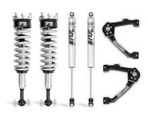 210-P0962 | Cognito 3-Inch Performance Leveling Kit With Fox 2.0 IFP Shocks (2014-2018 Silverado/Sierra 1500 2WD/4WD With OEM Stamped Steel/Cast Aluminum Control Arms)