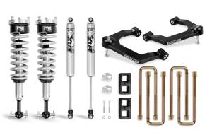 210-P0879 | Cognito 3 Inch Performance Ball Joint Leveling Lift Kit With Fox PS Coilover 2.0 IFP Shocks (2019-2024 Silverado Sierra 1500 2WD/4WD)