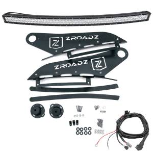 Z332051-KIT-C | ZROADZ Front Roof LED Kit with (1) 50 Inch LED Curved Double Row Light Bar (2007-2013 Silverado, Sierra 1500)