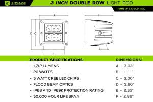 ZROADZ - Z362281-KIT4 | ZROADZ Hood Hinge LED Kit with (4) 3 Inch LED Pod Lights (2019-2022 Sierra 1500) - Image 7