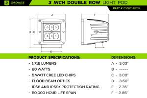 ZROADZ - Z362671-KIT2 | ZROADZ Hood Hinge LED Kit with (2) 3 Inch LED Pod Lights (2015-2020 Colorado, Canyon) - Image 6