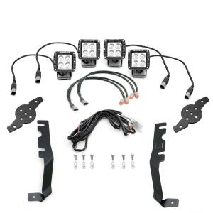 Z364721-KIT4 | ZROADZ Hood Hinge LED Kit with (4) 3 Inch LED Pod Lights (2019-2023 Ram 1500)