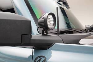 Z365501-KIT2 | ZROADZ Mirror/Ditch Light Bracket KIT, includes (2) 4-Inch White LED Lights & Universal Harness (2021-2023 Bronco)