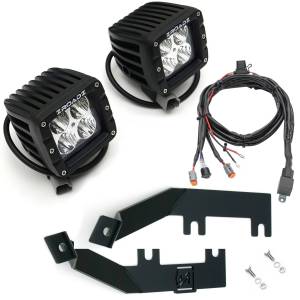 Z365631-KIT2 | ZROADZ Hood Hinge LED Kit with (2) 3 Inch LED Pod Lights (2008-2010 F250, F350 Super Duty)