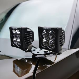 ZROADZ - Z369671-KITAW | ZROADZ Hood Hinge LED Kit with (2) 3 Inch Amber and (2) White LED Pod Lights (2022-2023 Tundra) - Image 1