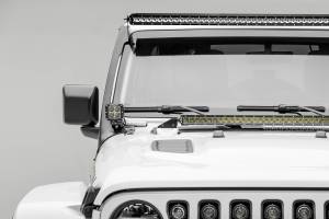 Z374831-KIT2S | ZROADZ Front Roof LED Kit with (1) 50 Inch LED Straight Single Row Slim Light Bar and (2) 3 Inch LED Pod Lights (2018-2023 Wrangler JL | 2020-2023 Gladiator JT)