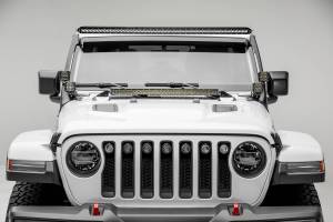 ZROADZ - Z374831-KIT4S | ZROADZ Front Roof LED Kit with (1) 50 Inch LED Straight Single Row Slim Light Bar and (4) 3 Inch LED Pod Lights (2018-2023 Wrangler JL | 2020-2023 Gladiator JT) - Image 2