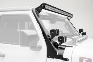 ZROADZ - Z374831-BK4 | ZROADZ Front Roof LED Bracket to mount (1) 50 or 52 Inch Staight LED Light Bar and (4) 3 Inch LED Pod Lights (2018-2023 Wranlger JL | 2020-2023 Gladiator JT) - Image 6