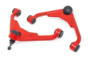 1859RED | Rough Country Forged Upper Control Arms For Chevrolet Silverado 2500 HD / GM Sierra 2500 HD | 2001-2010 | 3 Inch Lift, Red