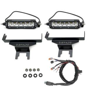 Z394941-KIT | ZROADZ Rear Window LED Kit with (2) 6 Inch LED Straight Single Row Slim Light Bars (2018-2023 Wrangler JL)