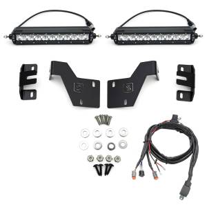 ZROADZ - Z415671-KIT | ZROADZ OEM Grille LED Kit with (2) 10 Inch LED Single Row Slim Light Bars (2017-2019 F250, F350 Super Duty | Platinum) - Image 1