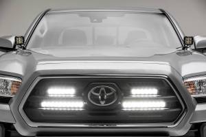 ZROADZ - Z419711-KIT | ZROADZ OEM Grille LED Kit with (2) 6 Inch and (2) 10 Inch LED Straight Single Row Slim Light Bars (2018-2023 Tacoma) - Image 1