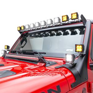 ZROADZ - Z934931-KIT4AW | ZROADZ Multi-LED Roof Cross Bar and 4-Pod A-Pillar Complete KIT, Includes (14) 3-Inch ZROADZ Light Pods (2018-2023 Wrangler JL, 2020-2023 Gladiator JT) - Image 9