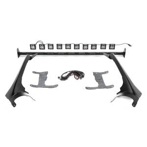 ZROADZ - Z934931-KITAW | ZROADZ Multi-LED Roof Cross Bar and A-Pillar Kit, Includes (10) 3-Inch ZROADZ Light Pods (2018-2023 Wrangler JL, 2020-2023 Gladiator JT) - Image 1