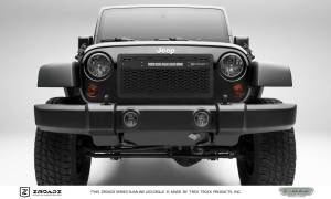 ZROADZ - Z314831-10C | ZRoadz Grille, Black with Black Trim, 1 Pc, Insert with (1) 10" LED (2007-2018 Wrangler JK) - Image 2