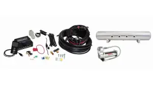 27683 | Air Lift Performance 3P Air  Management (1/4" Air Line, 5 Gallon Lightweight Raw Aluminum Tank, VIAIR 444C Compressor)