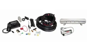 27684 | Air Lift Performance 3P Air  Management (1/4" Air Line, 4 Gallon 7-Port Lightweight Raw Aluminum Tank, VIAIR 444C Compressor)