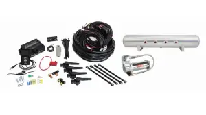 27693 | Air Lift Performance 3H Air Management (1/4" Air Line, 5 Gallon Lightweight Raw Aluminum Tank, VIAIR 444C Compressor)