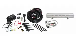 27698 | Air Lift Performance 3H Air Management (3/8" Air Line, 5 Gallon Lightweight Raw Aluminum Tank, VIAIR 444C Compressor)