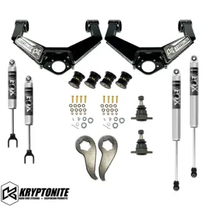 Kryptonite - KR11STAGE3FOX | Kryptonite Stage 3 Leveling Kit / Fox Shocks (2011-2019 Silverado, Sierra 2500 HD, 3500 HD) - Image 2