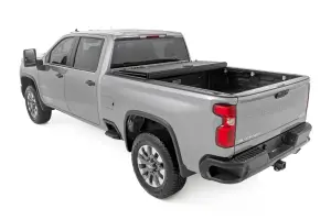 Rough Country - 49120651 | Rough Country Hard Tri-Fold Flip Up Tonneau Bed Cover For Chevrolet Silverado 2500/3500 HD / GMC Sierra 2500/3500 HD | 2020-2024 | 6'9" Bed - Image 4