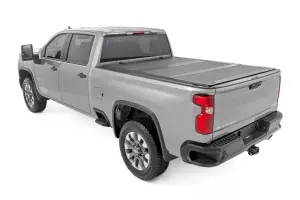 Rough Country - 49120651 | Rough Country Hard Tri-Fold Flip Up Tonneau Bed Cover For Chevrolet Silverado 2500/3500 HD / GMC Sierra 2500/3500 HD | 2020-2024 | 6'9" Bed - Image 3