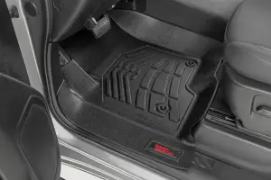 Rough Country - SM21612 | Rough Country Sure Fit Floor Mats For Chevrolet Silverado / GMC Sierra 1500/2500 HD/3500 HD | 2019-2024 | Crew Cab, Front Bucket & Rear - Image 2