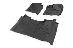 Rough Country - SM21612 | Rough Country Sure Fit Floor Mats For Chevrolet Silverado / GMC Sierra 1500/2500 HD/3500 HD | 2019-2024 | Crew Cab, Front Bucket & Rear - Image 3