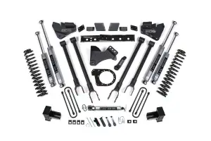 BDS1527H | BDS Suspension 6 Inch Lift Kit 4-Link Conversion For Ford F-250 / F-350 Super Duty 4WD | 2017-2019 | Diesel, Rear 5 Inch Block With 2 Leaf Main, NX2 Nitro Series Shocks