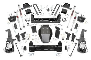 11740 | Rough Country 7 Inch Lift Kit Torsion Drop M1 Monotube Shocks (2020-2024 Silverado, Sierra 2500 HD 4WD)