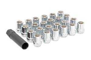 1212524CHOE | Rough Country M12x1.25 Lug Nut Set of 24 | Chrome | Open End