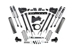 BDS1527FS | BDS Suspension 6 Inch Lift Kit 4-Link Conversion For Ford F-250 / F-350 Super Duty 4WD | 2017-2019 | Diesel, Rear 5 Inch Block With 2 Leaf Main, Fox 2.0 Performance Series Shocks