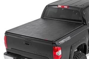 Rough Country - 41419550 | Rough-Country Bed Cover | Tri Fold | Soft | 5'7" Bed | No OE Rail | Toyota Tundra (07-24) - Image 2