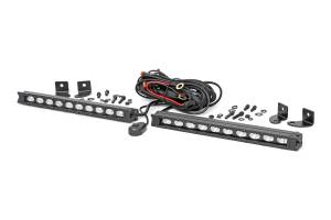 70410ABL | Rough Country 10 Inch Slimline Cree LED Light Bars (Universal) | Pair | Black Series Light