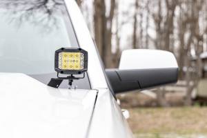 Rough Country - 71054 | Rough-Country LED Ditch Light Kit | 2in Black Series W/ White DRL (2014-2018 Silverado, Sierra 1500) - Image 7