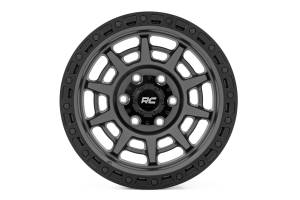 85170014A | Rough Country 85 Series Wheel | Simulated Beadlock | Gunmetal Gray/Black | 17x9 | 5x5.5 | +0mm