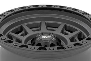 Rough Country - 85171812A | Rough Country 85 Series Wheel | Simulated Beadlock | Gunmetal Gray/Black | 17x9 | 6x5.5 | -18mm - Image 4